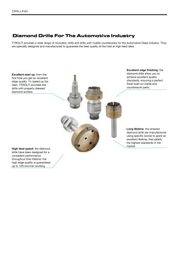 Diamond Drills For the automotive industry