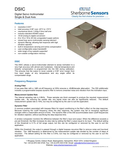 Sherborne Sensors Digital Servo Inclinometers (DSIC)