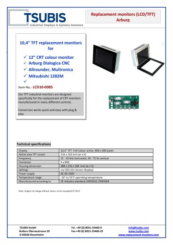 Industrial monitor for Arburg dialogica