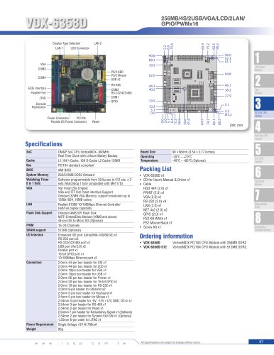 VDX-6358D (800MHz) PC/104 Module