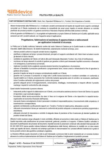 Politique qualité