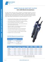 Direct Plug-In - 120 VAC / 220 VAC - Shut-Off Clutch Screwdrivers