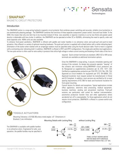 SNAPAK® MAGNETIC CIRCUIT PROTECTORS