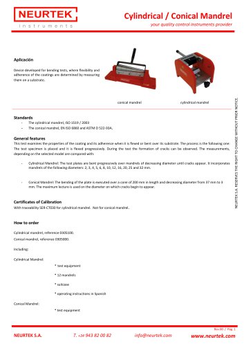 Cylindrical / Conical Mandrel