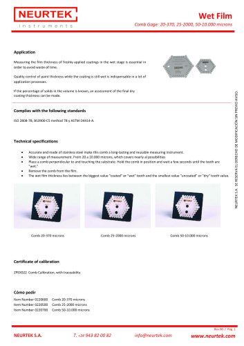 Wet Film Thickness Gauge WG