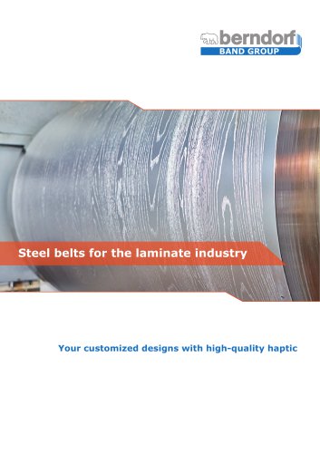 Steel belts for the laminate industry