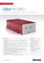 Oria IR Femtosecond Optical Parametric Oscillator Datasheet