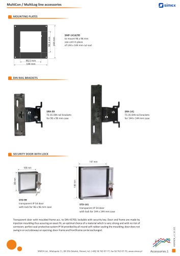 MultiCon / MultiLog line accessories brochure