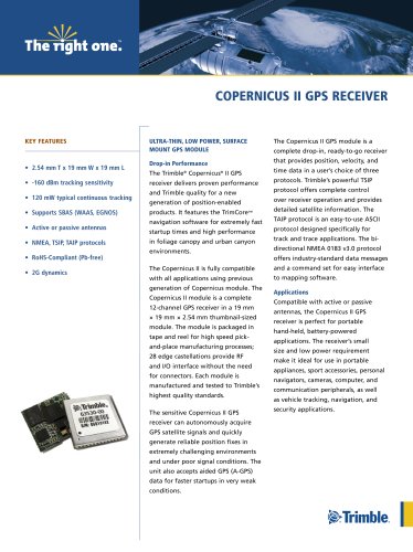 COPERNICUS II GPS RECEIVER