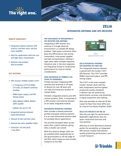 zelia integrated antenna and gPS receiver