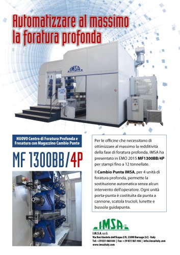 MF1300BB/4P evo Centro high-tech con 4 unità di foratura intercambiabili