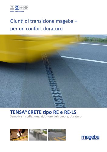 Brochure TENSA-CRETE giunti di dilatazione tipo RE