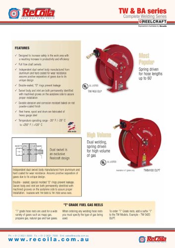 WELDING GASES hose reels