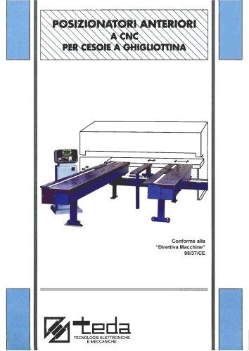 Front positioners for shears 