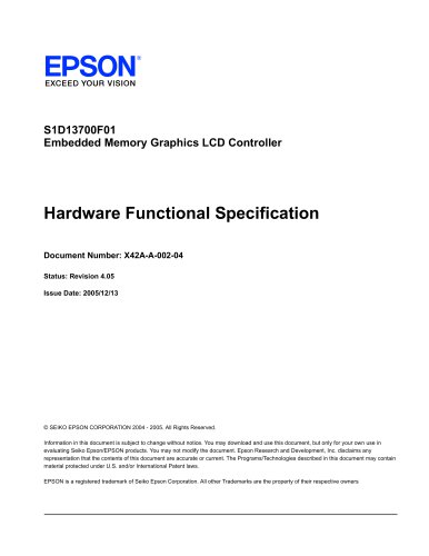 IC EPSON S1D13700 LCD Controller