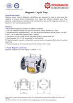 Magengine's Magnetic liquid trap for removing ferrous contamination from liquid