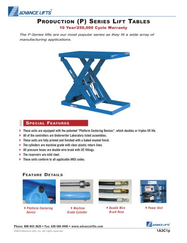 Single Scissors (P) Series Lift Tables