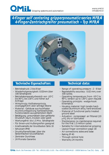 MFB/4  4-finger self-centering grippers, pneumatic