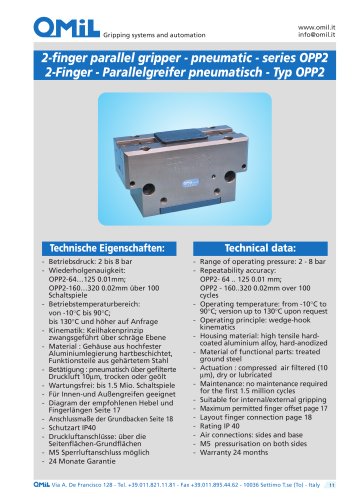 OPP2  2-finger parallel grippers, pneumatic