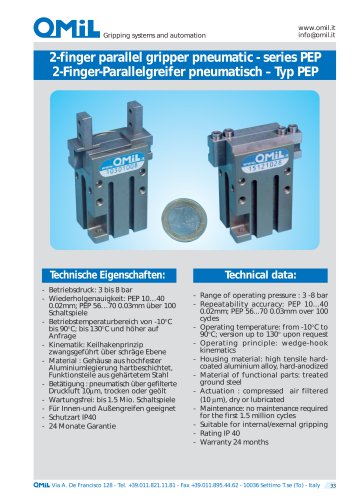 PEP 2-finger parallel gripper