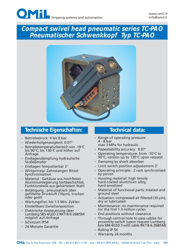 TC-PAO Compact swivel head pneumatic