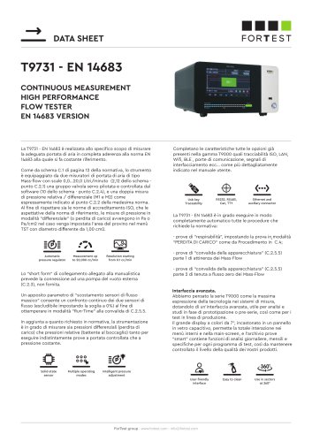 T9731 Strumento collaudo mascherine biomedicali UNI EN 14683