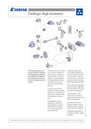 Catalogo degli accessori