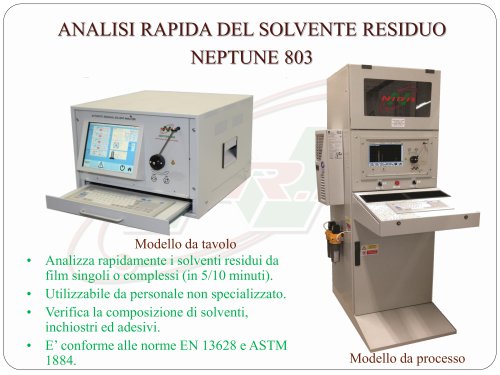 Neptune 803 Analisi rapida del solvente residuo