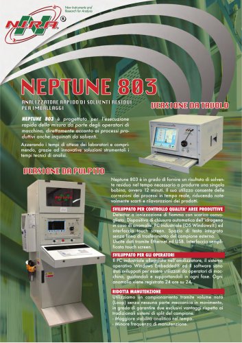 Residuo solvente rapido analizzatore Neptune 803