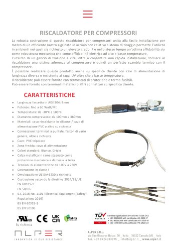 Resistenza carter compressore