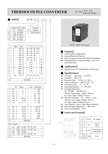 Aecl Signal Converter ( AT-740 JZ KZ EZ TZ RZ DIN rail)