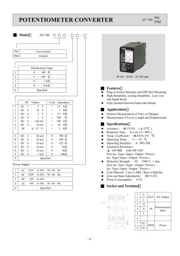 Aecl Signal Converter ( AT-740 PM PMZ DIN rail)