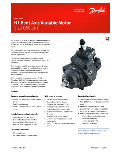 H1 060 Bent Axis Variable Motor