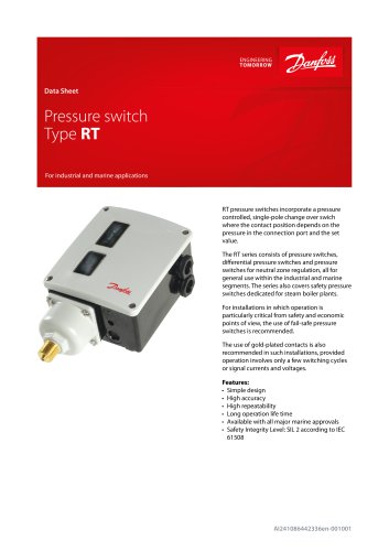 Pressure switch Type RT