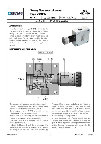 3-way flow control valve type UDUE10