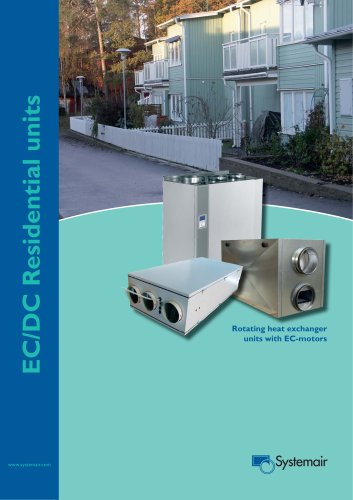 Rotating heat exchanger units with EC-motors