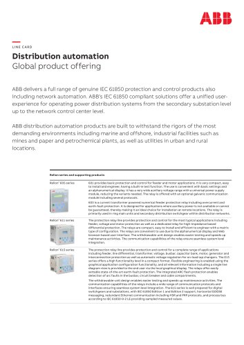 Distribution automation Global product offering