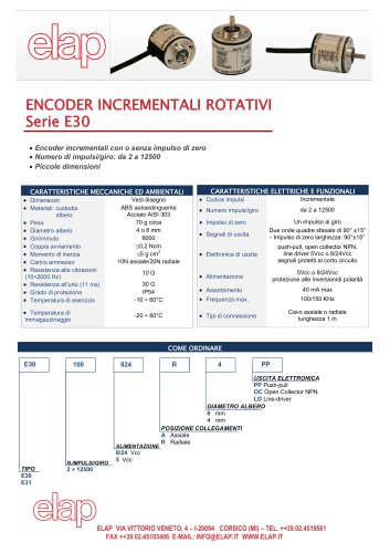 E30 Encoder Incrementale Rotativo