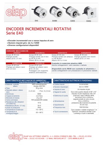 E40 Encoder Incrementale Rotativo