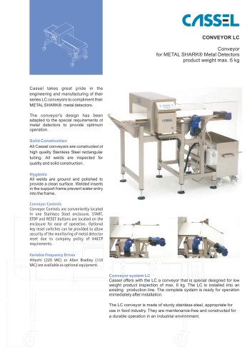 METAL SHARK LC Conveyor Catalogue