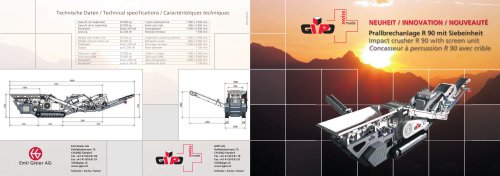 Impact crusher R 90 with screen unit