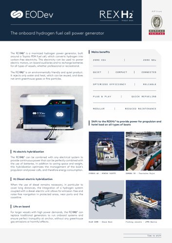 The onboard hydrogen fuel cell power generator