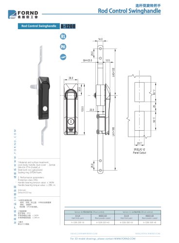 A-1208 Rod Control Swinghandle