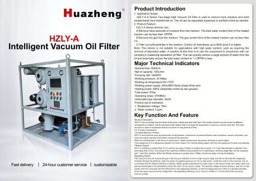 Double Stage High Vacuum Transformer Oil Filter HZLY-20A HZLY-50A HZLY-75A HZLY-100A HZLY-150A HZLY-200A HZLY-300A