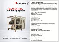 Huazheng HZLY-75A 4500L/h Oil Purifier Advanced Oil Filtration Equipment for Power Equipment