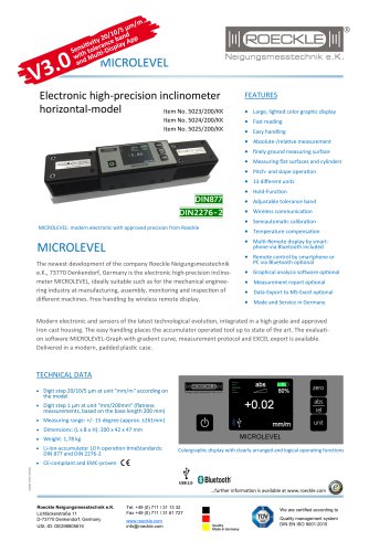 Electronic high-precision inclinometer horizontal-model