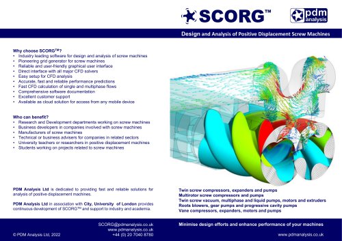 Design and Analysis of Positive Displacement Screw Machines