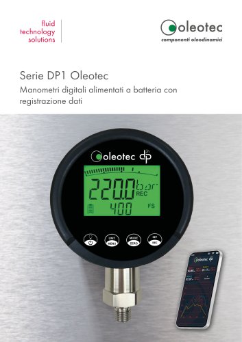 Serie DP1 Manometri digitali alimentati a batteria con registrazione dati 