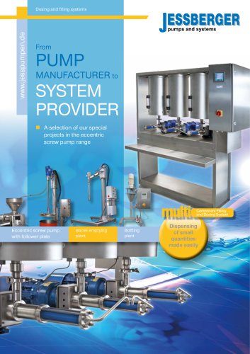 Filling and dosing systems / from pump manufacturer to system provider