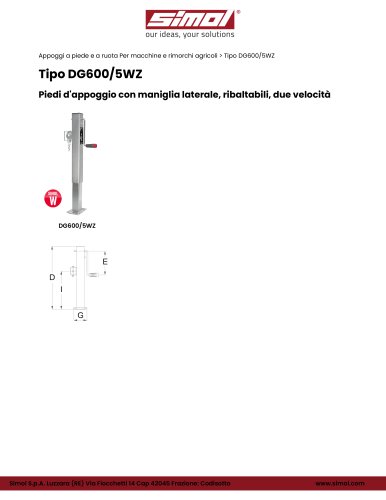Tipo DG600/5WZ